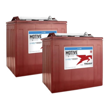 Trojan T-105 GC2 6V 225Ah Deep Cycle Flooded Lead Acid Battery x2